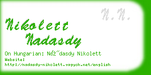 nikolett nadasdy business card